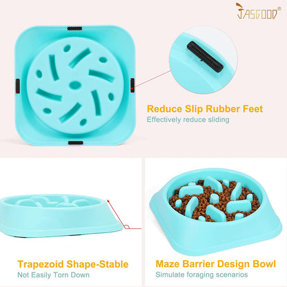 Slow Eating Dog Bowl - Eco-Friendly, Non-Toxic, Prevents Choking and Bloating