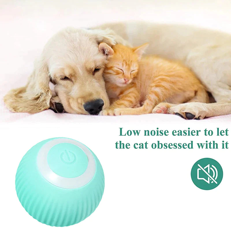 Smart Electric Puppy Ball Toy for Small Dogs and Cats - Auto-Rolling Ball for Self-Moving Puppy Games - Pet Accessories